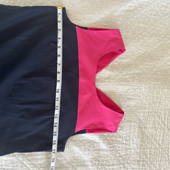 DKNY  Sheath Color block Sleeveless Dress Pink, Blue, and Black Size 6 - Picture 8 of 12